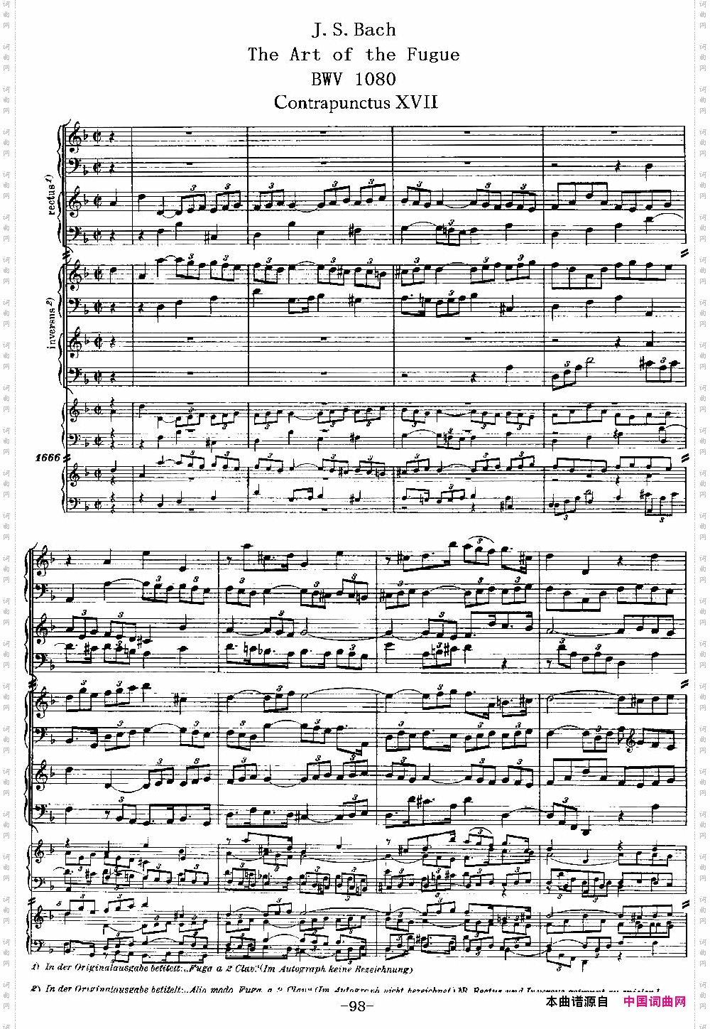 TheArtoftheFugueBWV1080赋格的艺术-XVII_The Art of the Fugue BWV 1080赋格的艺术-XVII