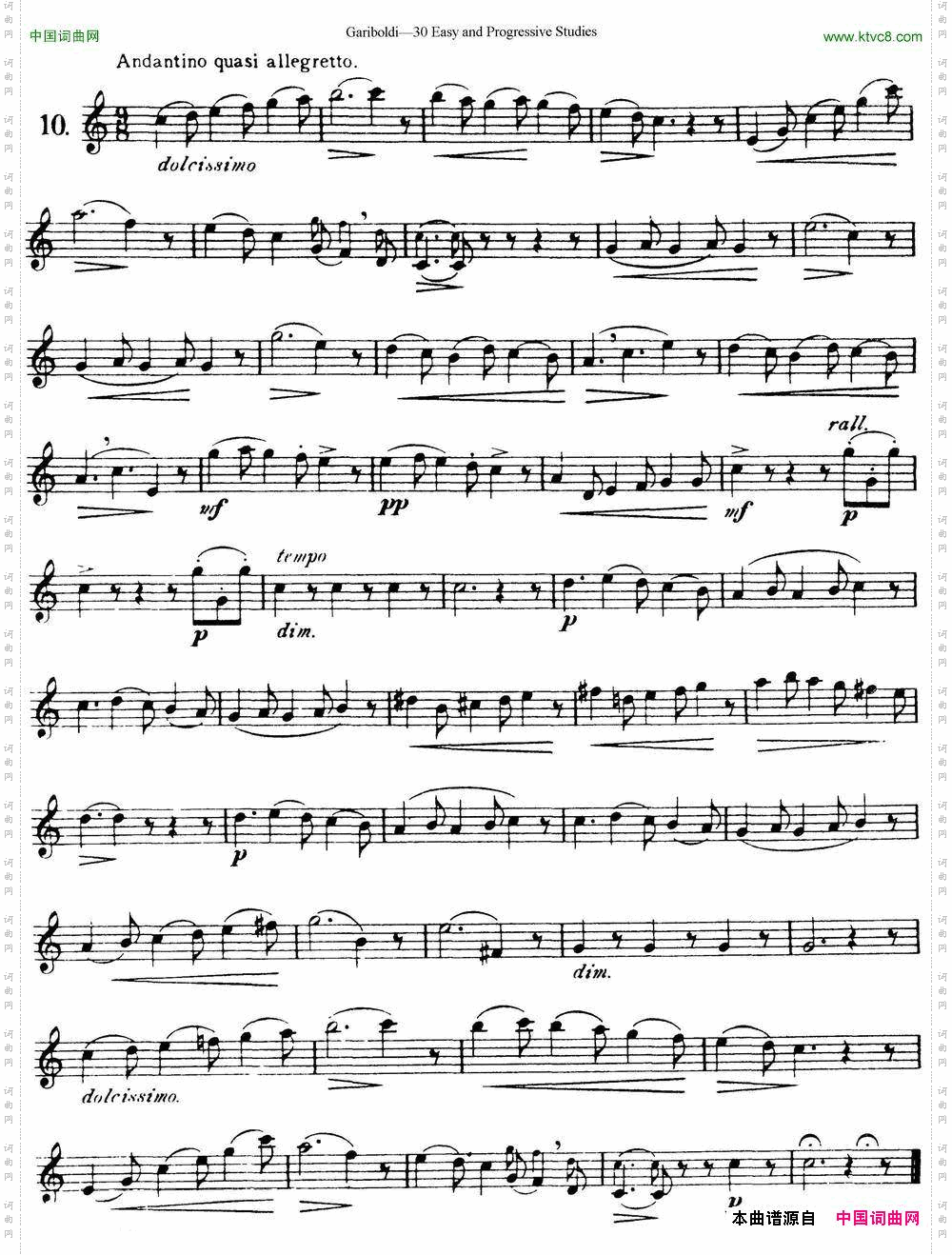 三十首基础及提高练习曲NO.10