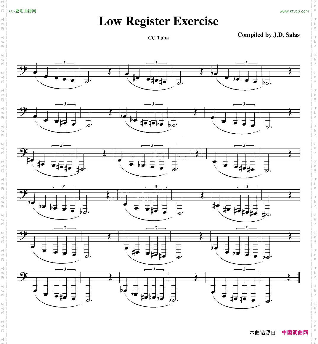 LowRegisterExercise-CCTuba大号练习教材选曲