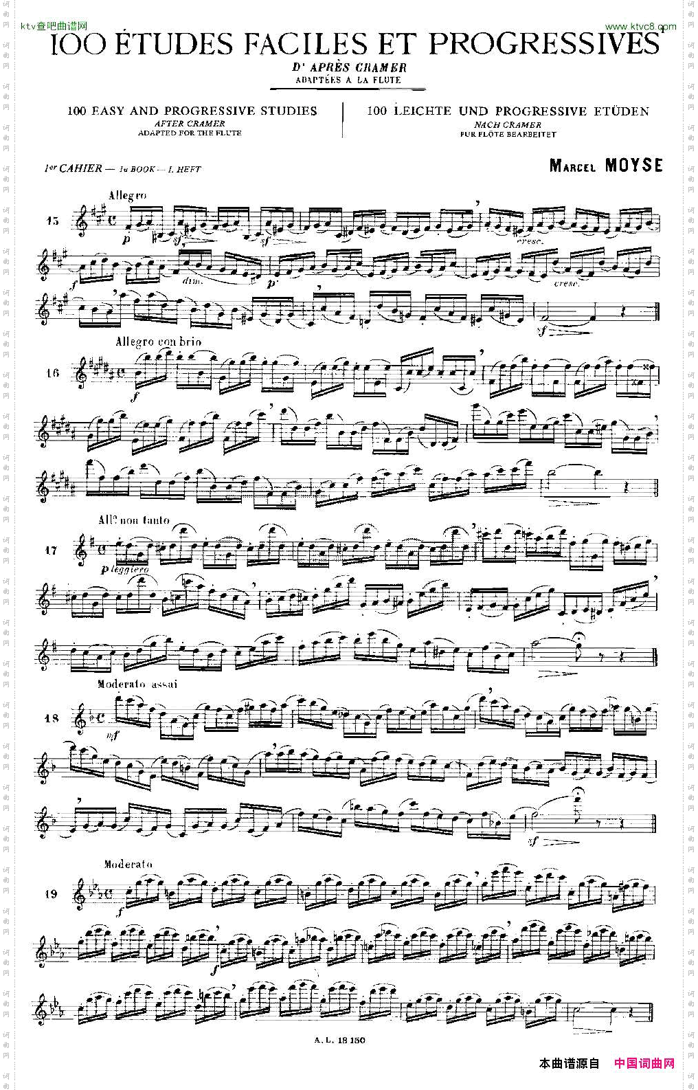 moyse-100首练习曲之15—28