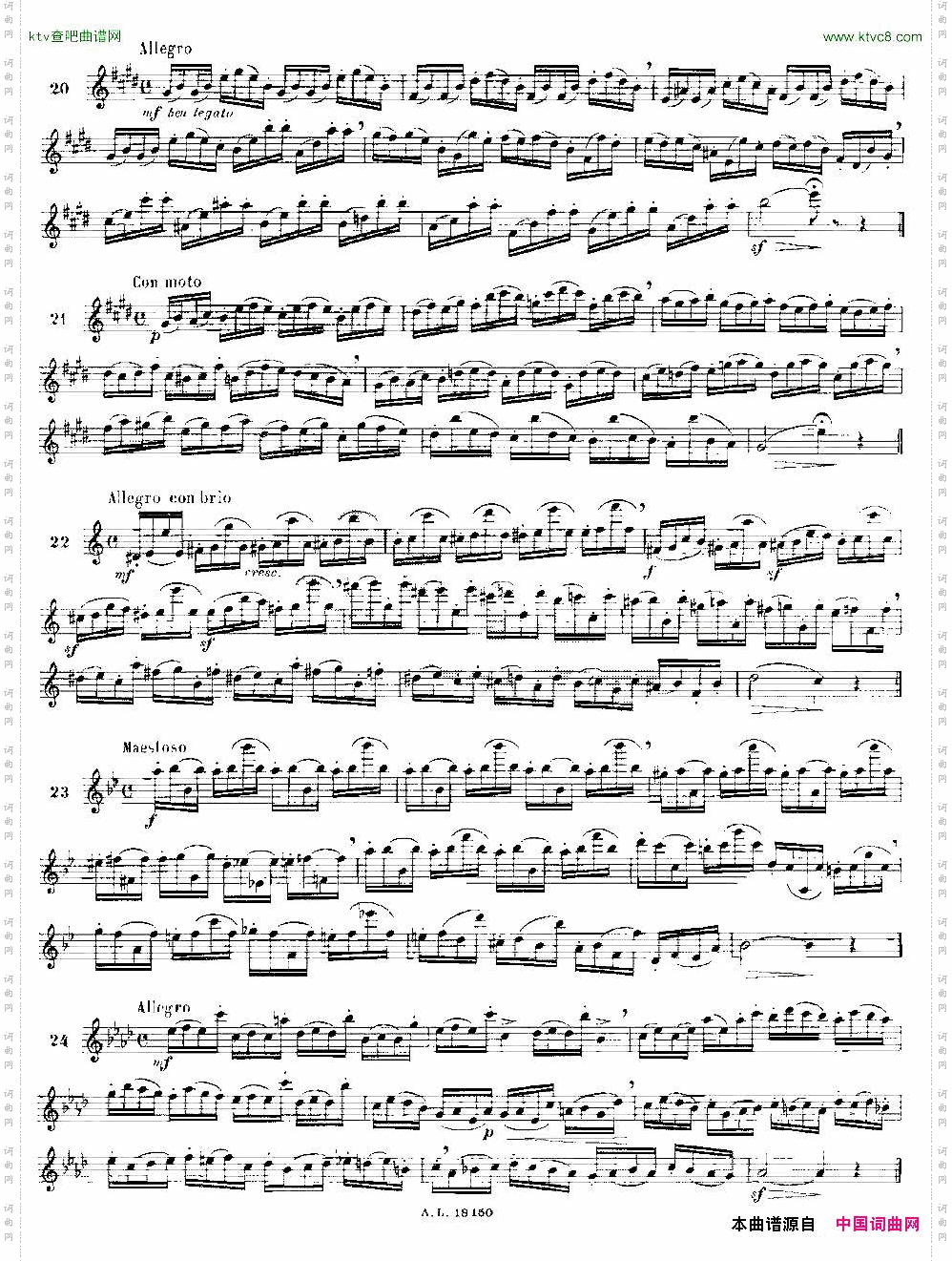 moyse-100首练习曲之15—28