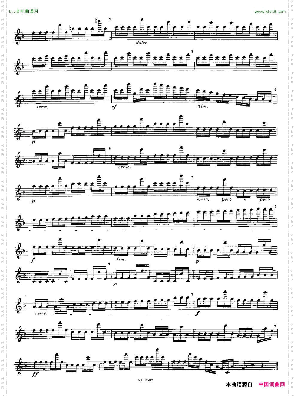Moyse-25StudiesafterCzernyflute525首改编自车尔尼作品的练习曲