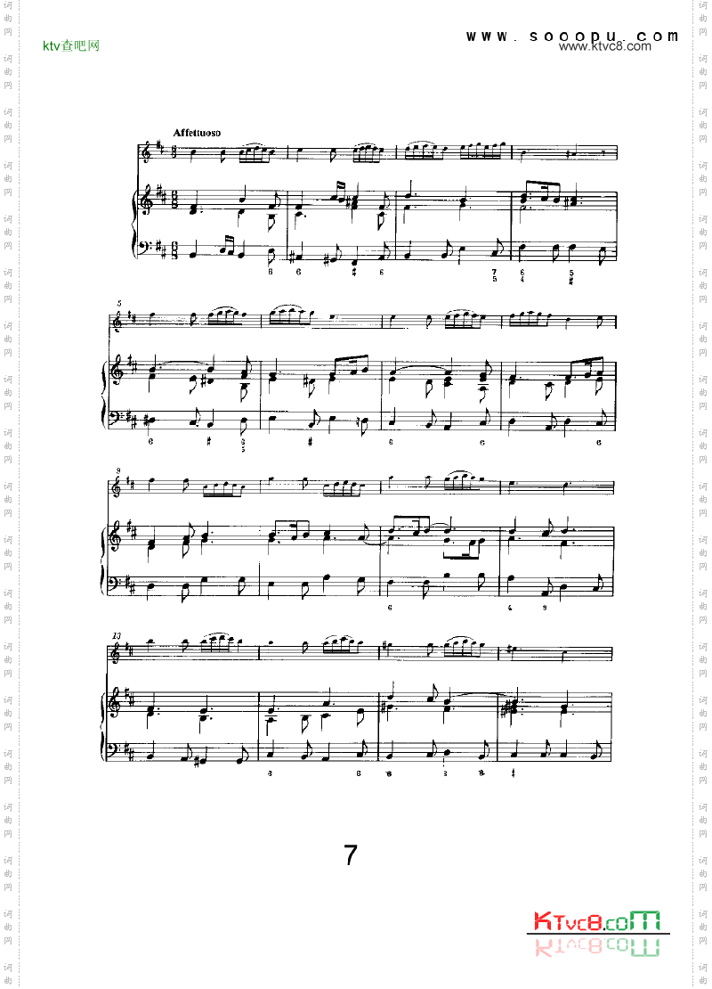 D大调第六奏鸣曲管乐类长笛