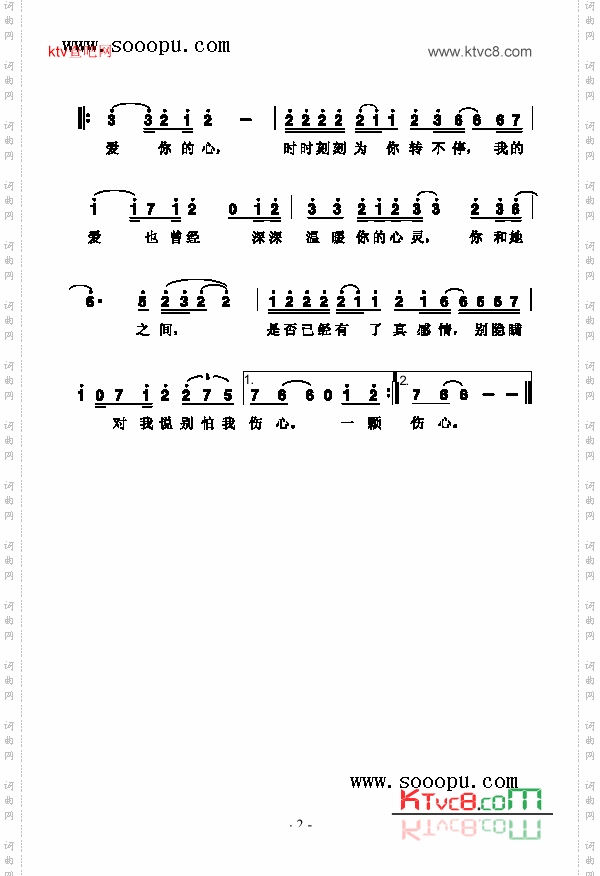 别怕我伤心歌曲类简谱