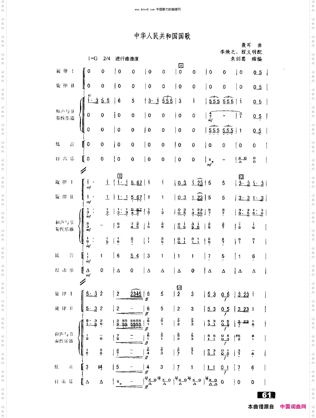 中华人民共和国国歌管乐缩编