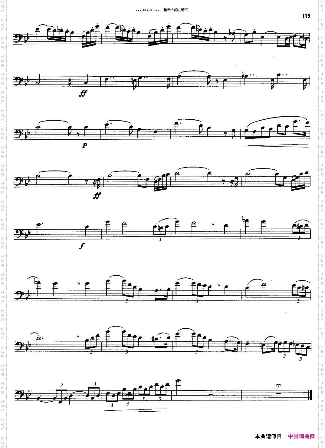 A组乐曲：音乐会乐曲长号