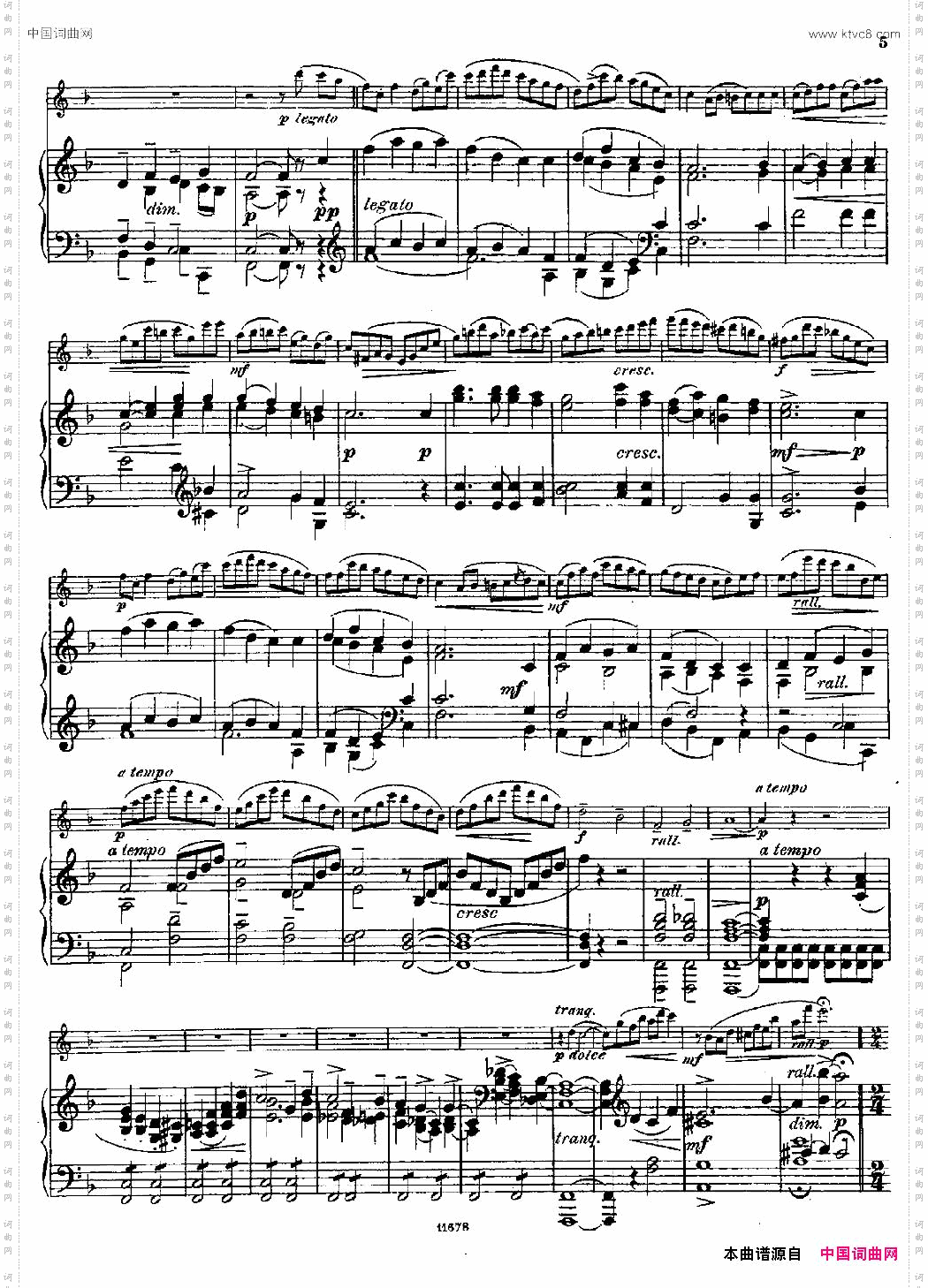 Fantaisiesnationales.Danois._Op.59 No.1长笛+钢琴伴奏
