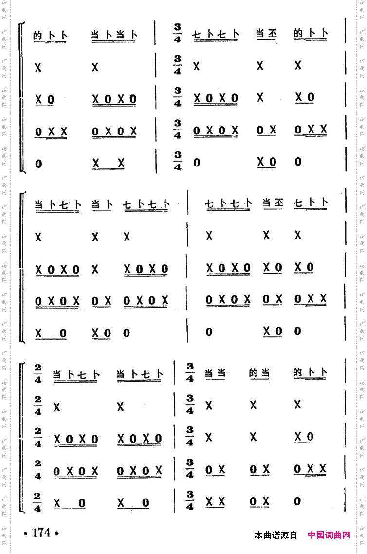 一字清打击乐合奏