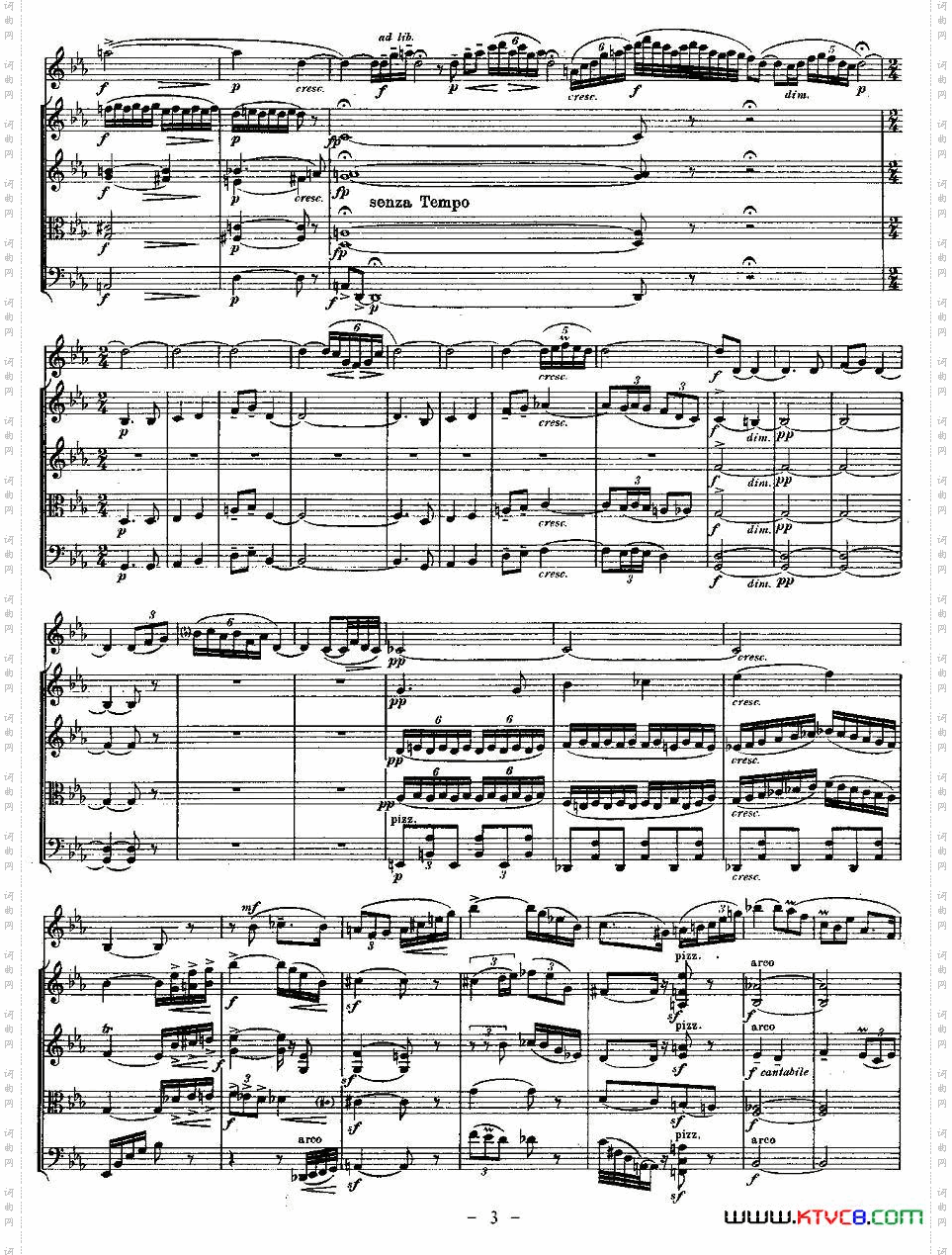 QUINTET.No2.双簧管+弦乐五重奏第二乐章、总谱