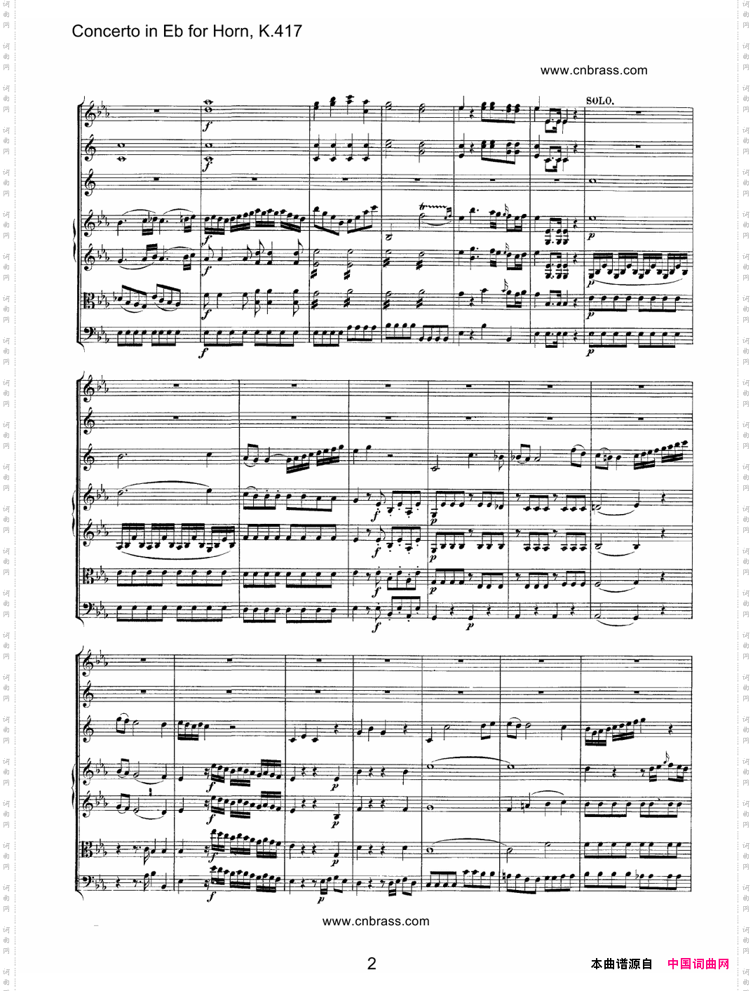 圆号协奏曲_作品K417