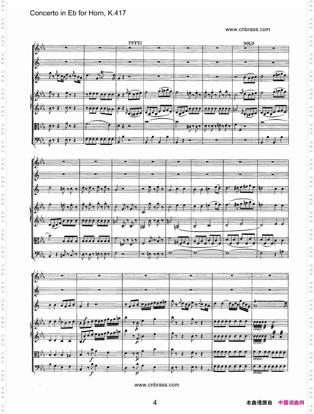 圆号协奏曲_作品K417