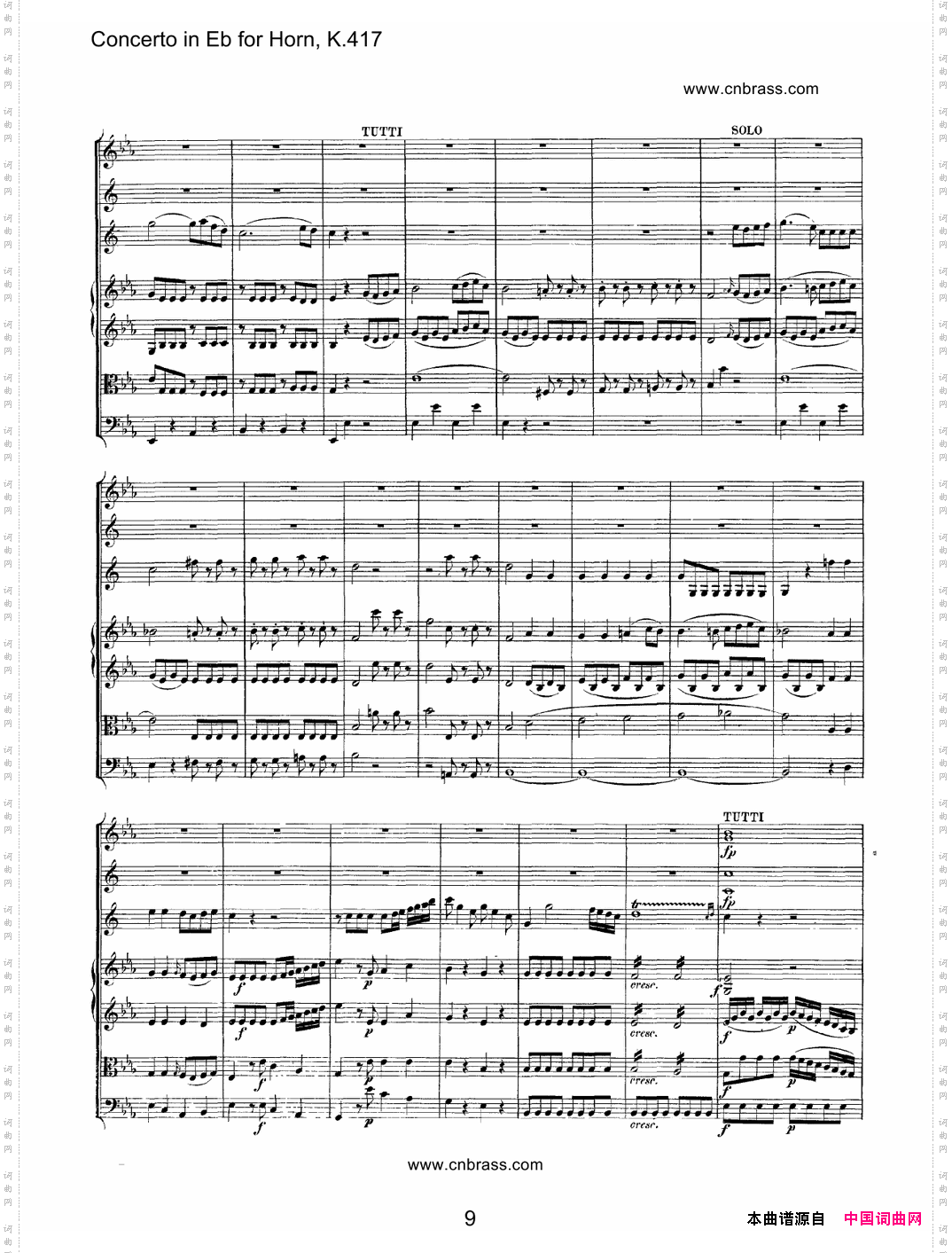 圆号协奏曲_作品K417