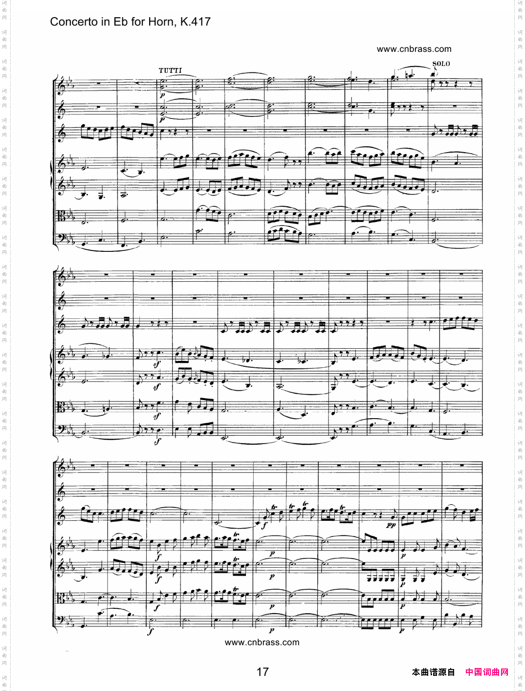 圆号协奏曲_作品K417