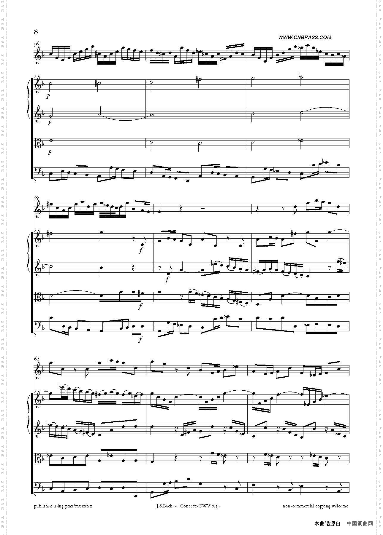 ConcertoBWV1059双簧管与弦乐D小调协奏曲_Concerto BWV 1059双簧管与弦乐D小调协奏曲