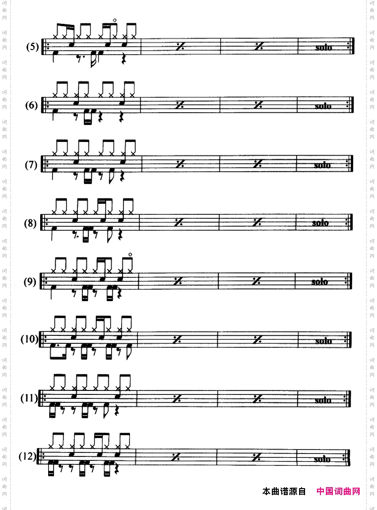 25条架子鼓方克Funky节奏型练习