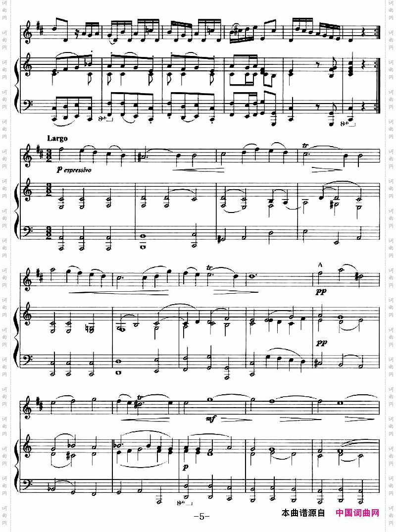 奏鸣曲第六首_小号+钢琴伴奏