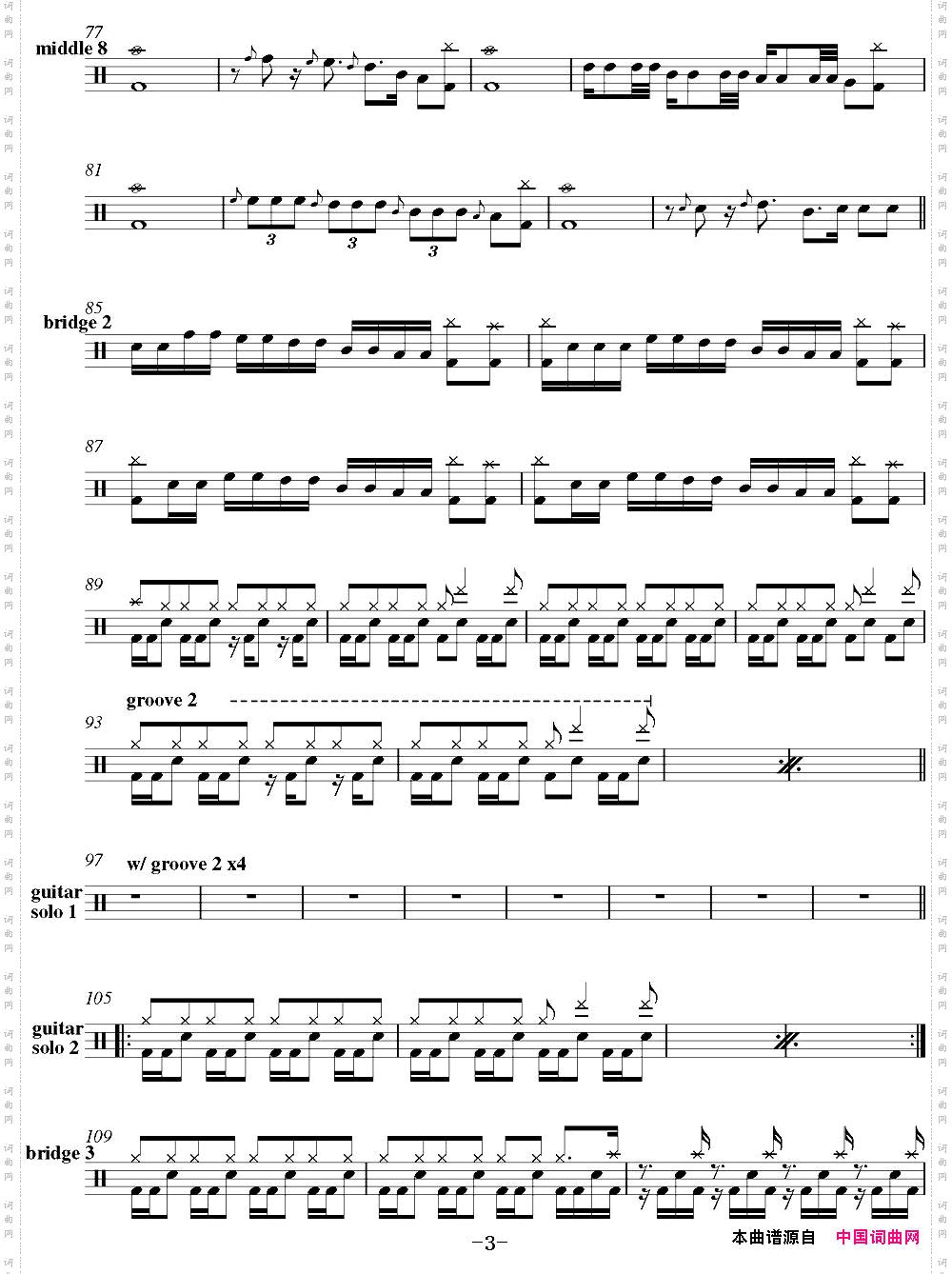 爵士鼓谱：IronMaiden-Hallowedbethyname