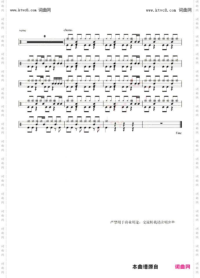 21guns_架子鼓谱