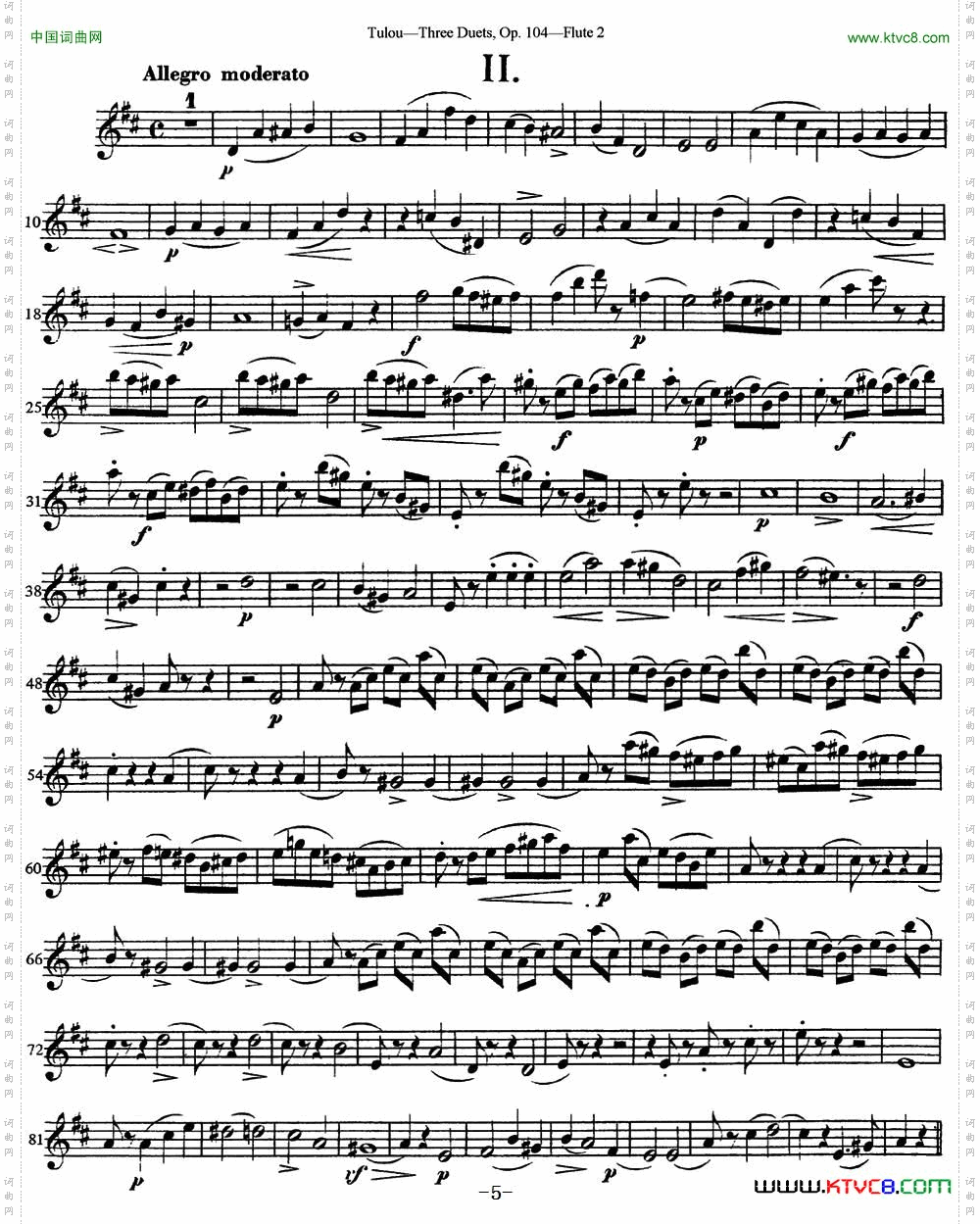 图露三首长笛简易重奏曲Op.104Flute2NO.2_图露三首长笛简易重奏曲Op.104Flute 2NO.2