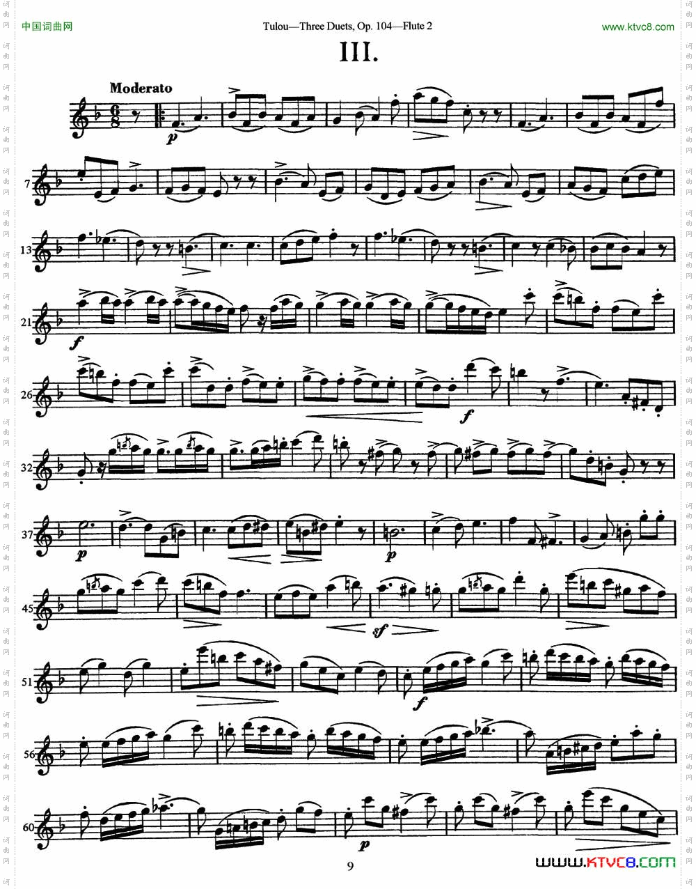图露三首长笛简易重奏曲Op.104Flute2NO.3_图露三首长笛简易重奏曲Op.104Flute 2NO.3