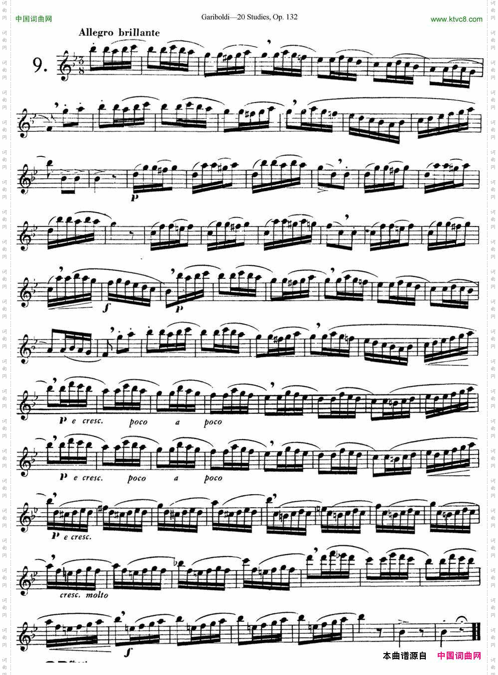 二十首练习曲作品132号之9