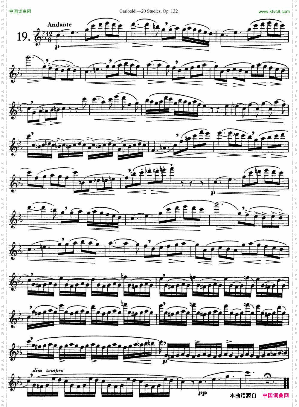 二十首练习曲作品132号之19