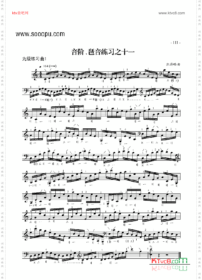 九级练习曲二首民乐类琵琶