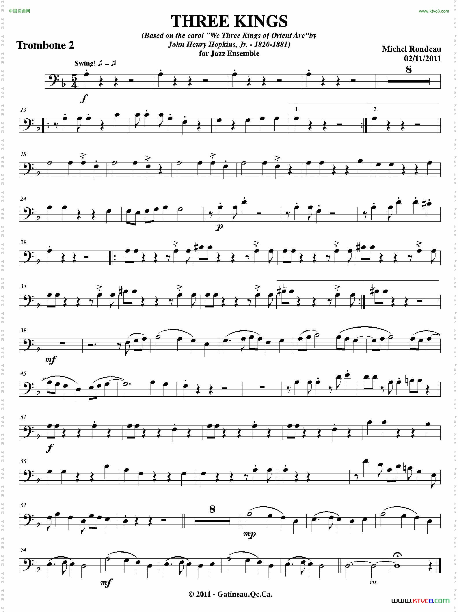 THREEKINGS第二长号分谱_THREE KINGS第二长号分谱