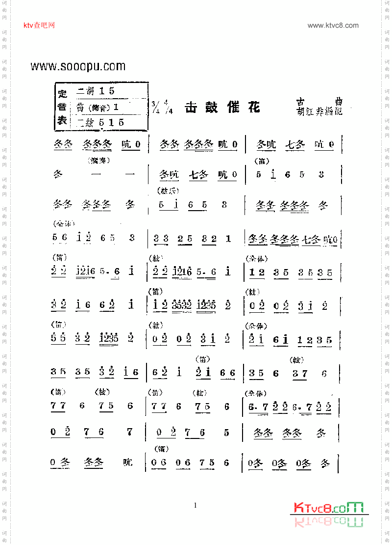 击鼓催花—国乐合奏曲乐队类民乐合奏