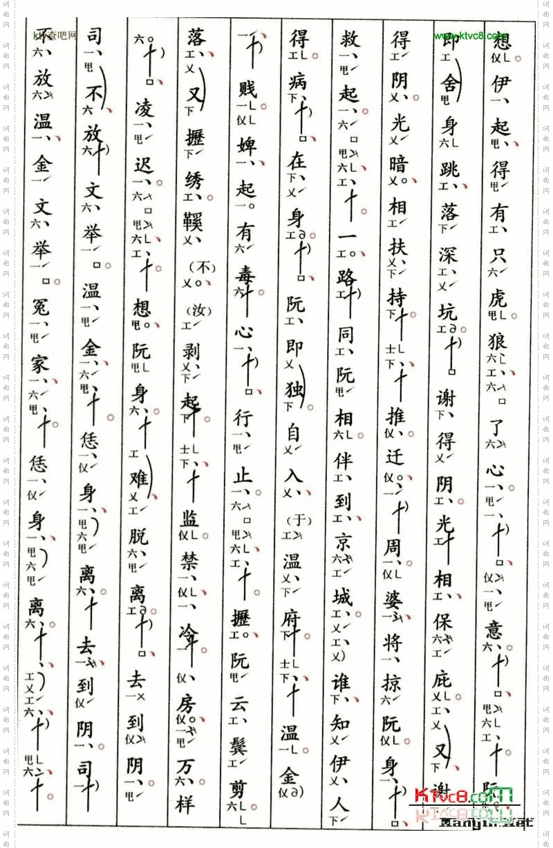 南音工乂谱－点点催更