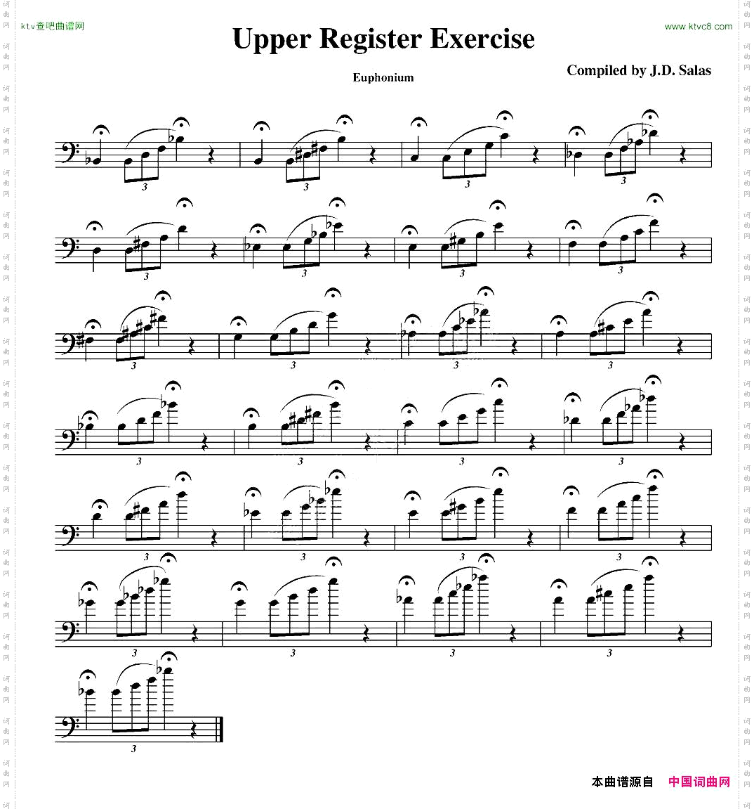 UpperRegisterExercise-Euphonium大号练习教材选曲