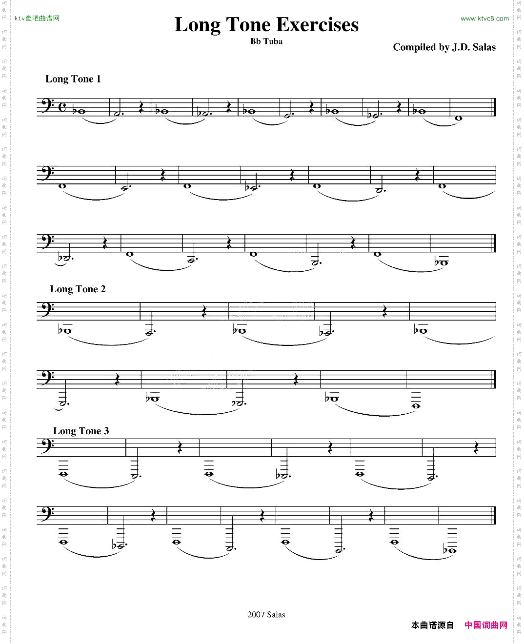 LongToneExercises-BbTuba大号练习教材选曲