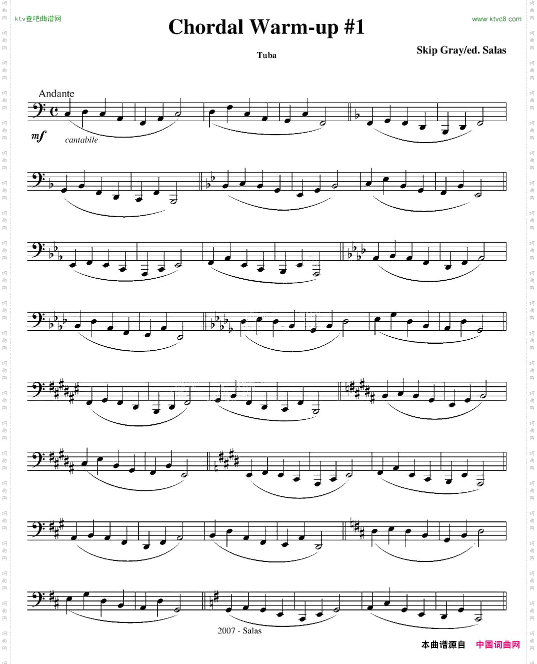ChordalWarm-up-Tuba大号练习教材选曲