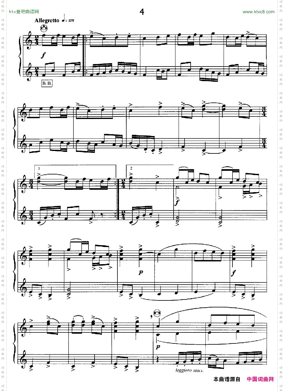 斯特拉文斯基-八首自由低音手风琴小品