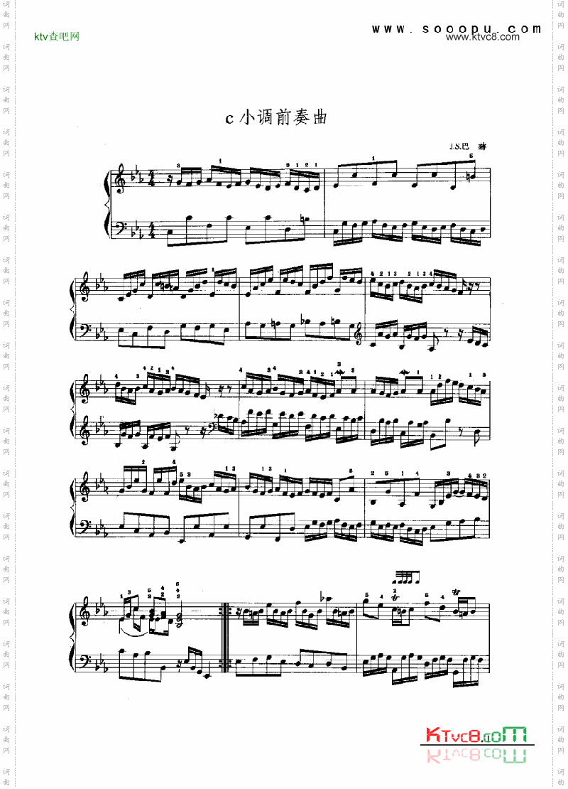 c小调前奏曲键盘类手风琴
