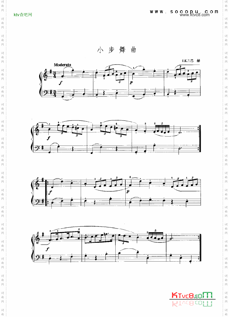 G大调小步舞曲键盘类手风琴