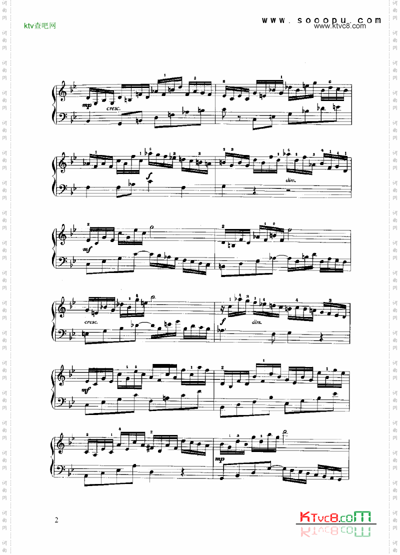 g小调随想曲2键盘类手风琴