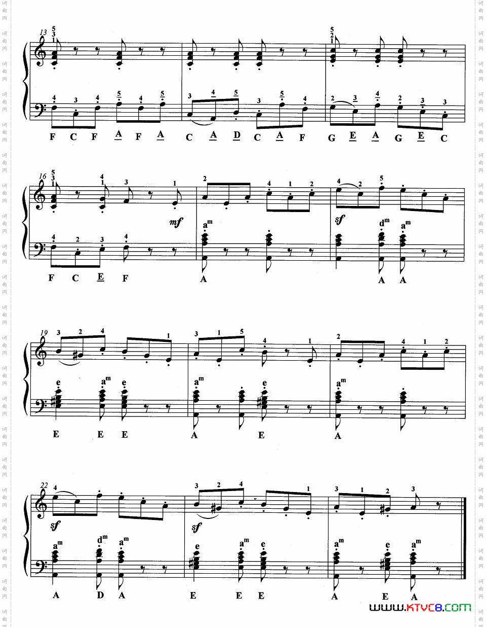 手风琴考级第三级：4、乐曲