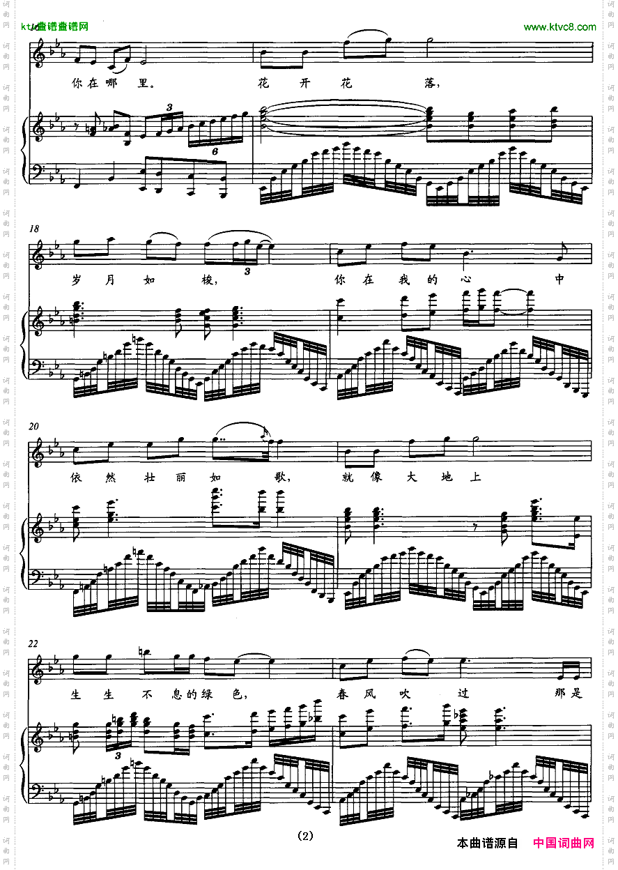 你是我的希望正谱