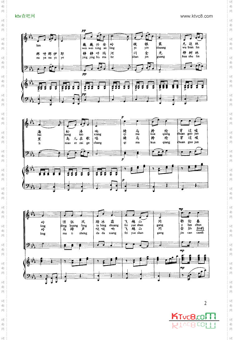 鄂伦春马队在密林线谱扫描