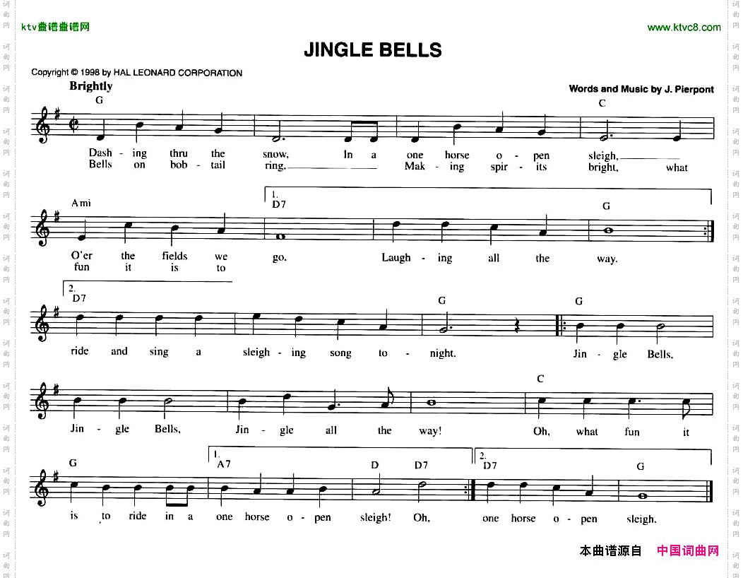 JINGLEBELLS五线谱