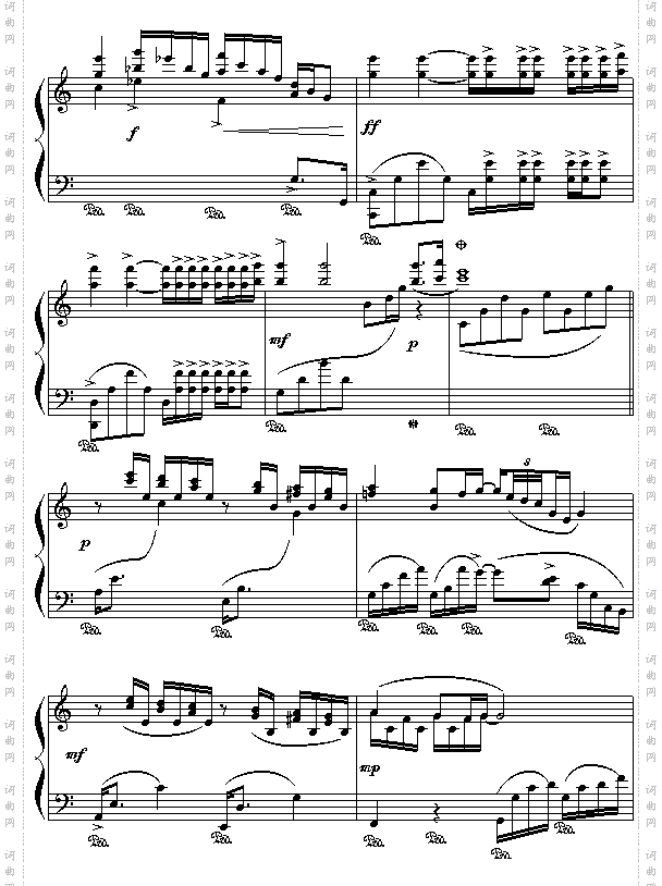 河边的阿蒂丽娜五线谱