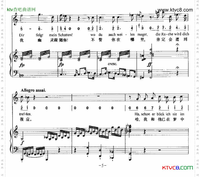 Ha，Treuloser负心人中外文对照、正谱