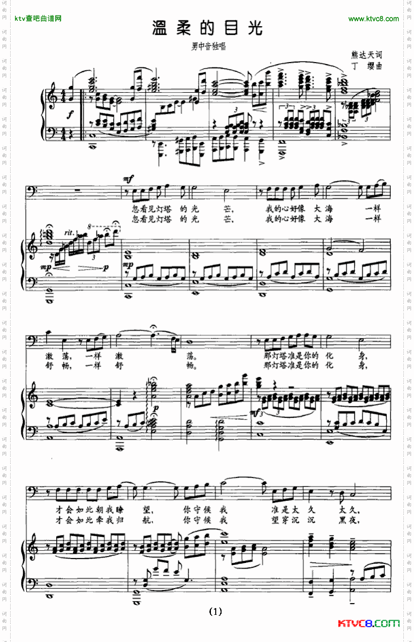 温柔的目光正谱