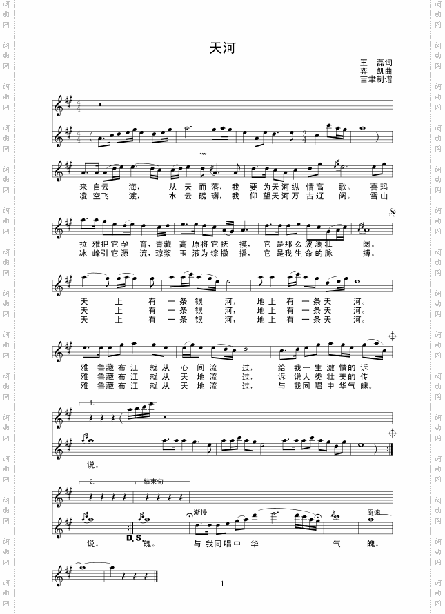 天河线谱