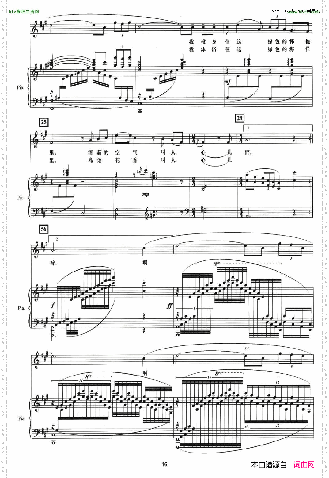 大森林的早晨正谱