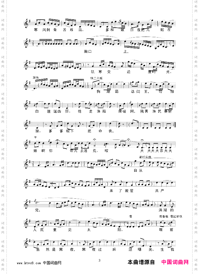 儿要看天下劳苦人民都解放线谱