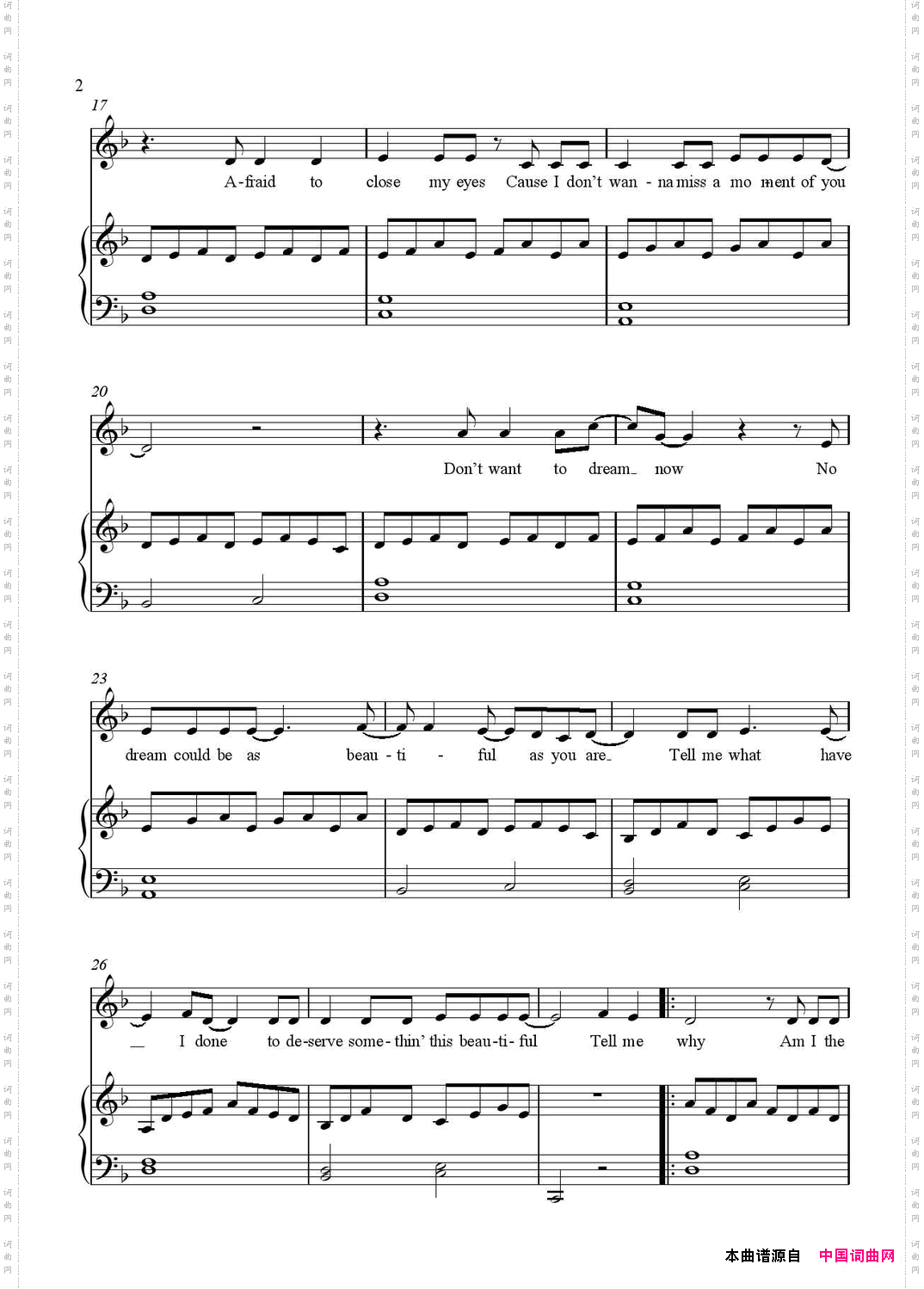 [美]TellMeWhy美国电视连续剧《吸血鬼日记》插曲正谱_[美]Tell Me Why美国电视连续剧《吸血鬼日记》插曲正谱