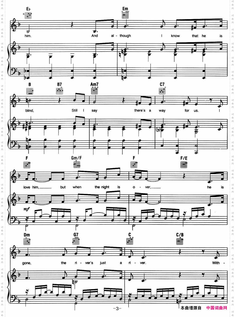 OnMyOwn音乐剧《悲惨世界》LesMiserables选曲、正谱_On My Own音乐剧《悲惨世界》Les Miserables选曲、正谱 