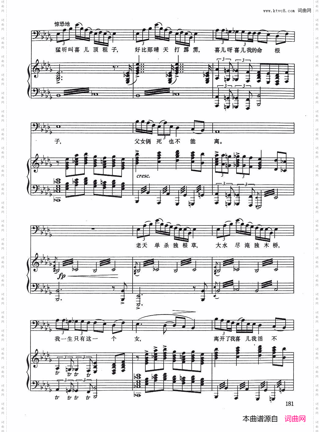 歌剧《白毛女》钢伴谱3首